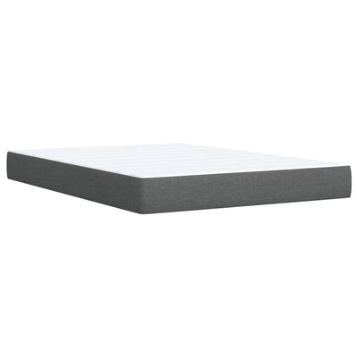 Box Spring Bed with Mattress Light Grey Queen Fabric