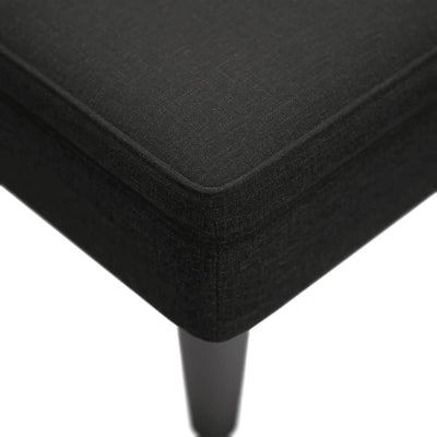 Chaise Lounge with Pillow and Right Armrest Black Fabric