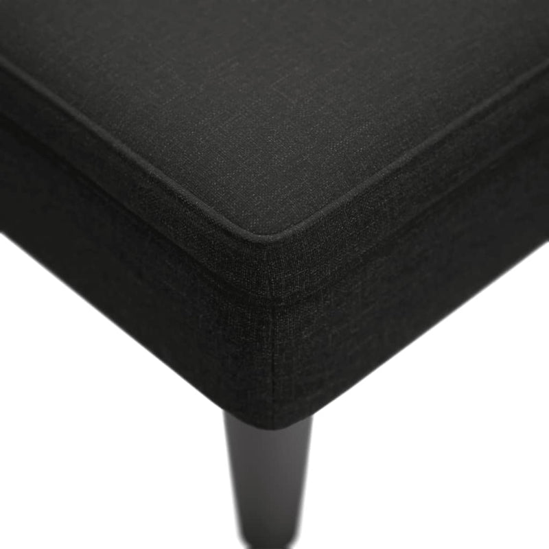 Chaise Lounge with Pillow and Right Armrest Black Fabric
