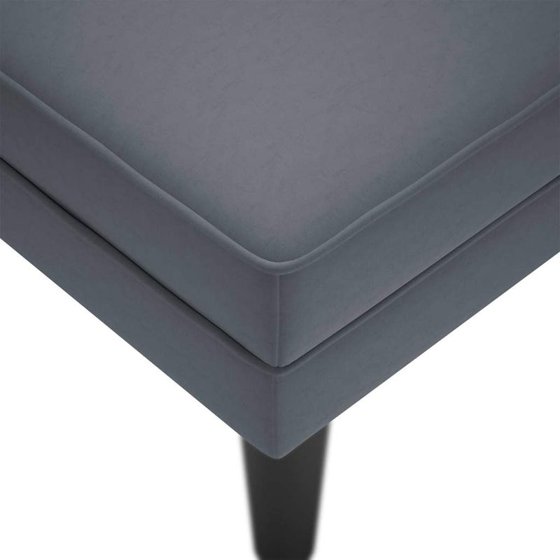 Chaise Lounge with Pillow and Right Armrest Dark Grey Velvet