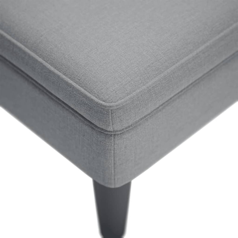 Chaise Lounge with Pillow and Right Armrest Light Grey Fabric