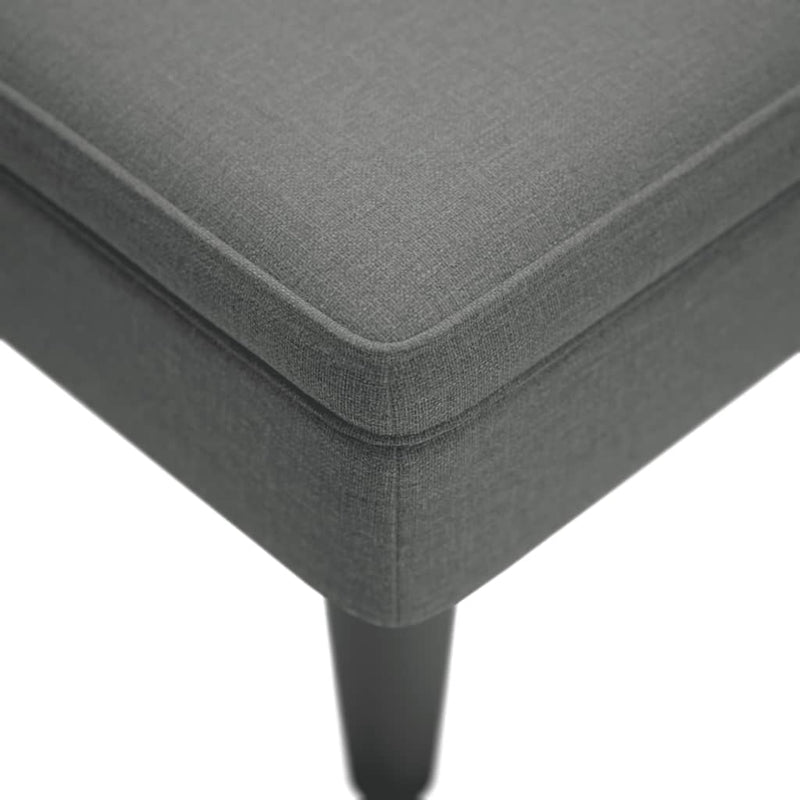 Chaise Lounge with Pillow and Right Armrest Dark Grey Fabric