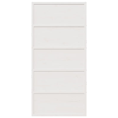 Barn Door White 100x208 cm Solid Wood Pine