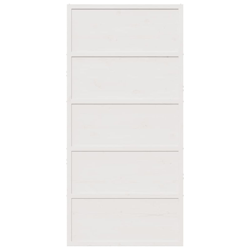 Barn Door White 100x208 cm Solid Wood Pine