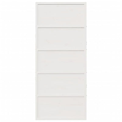 Barn Door White 90x208 cm Solid Wood Pine