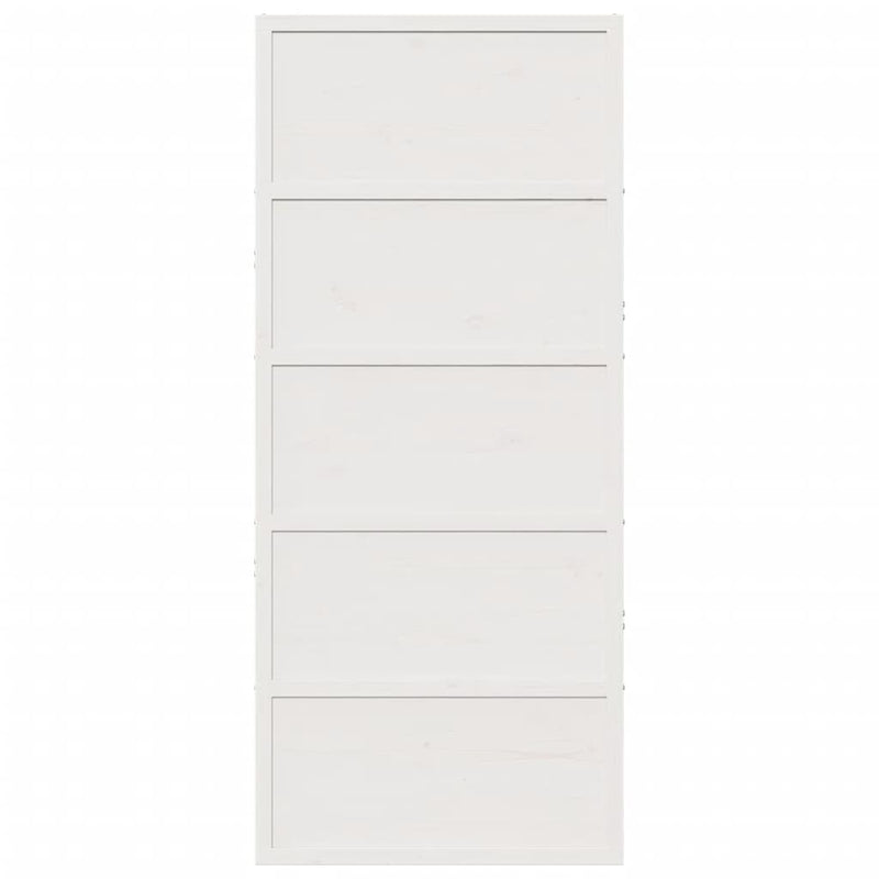 Barn Door White 90x208 cm Solid Wood Pine