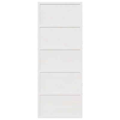 Barn Door White 80x208 cm Solid Wood Pine