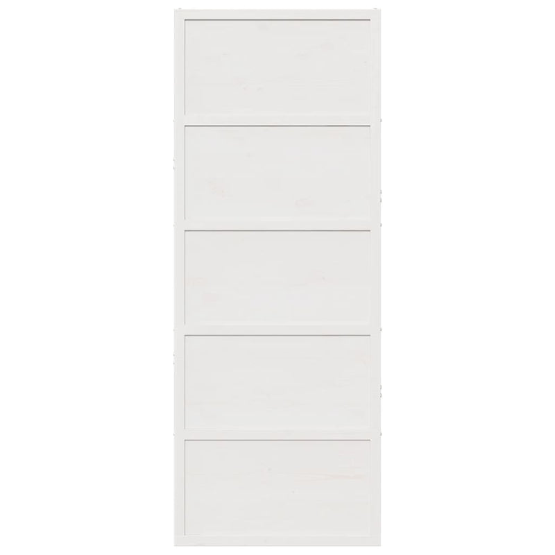 Barn Door White 80x208 cm Solid Wood Pine