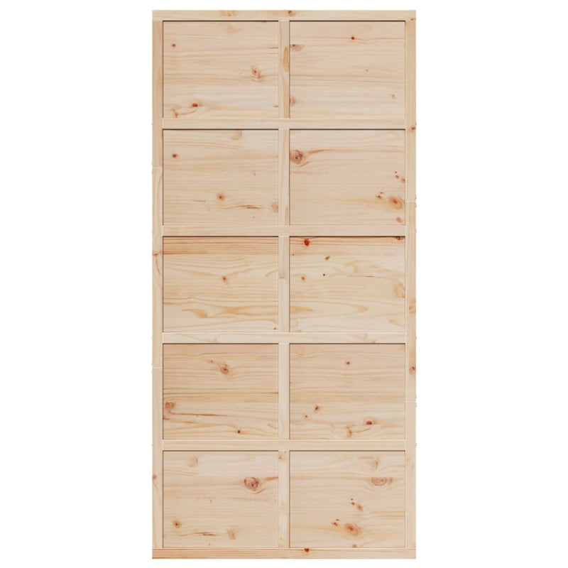 Barn Door 100x208 cm Solid Wood Pine