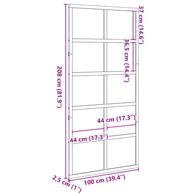 Barn Door 100x208 cm Solid Wood Pine