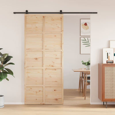 Barn Door 90x208 cm Solid Wood Pine