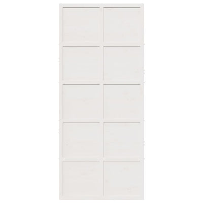 Barn Door White 90x208 cm Solid Wood Pine