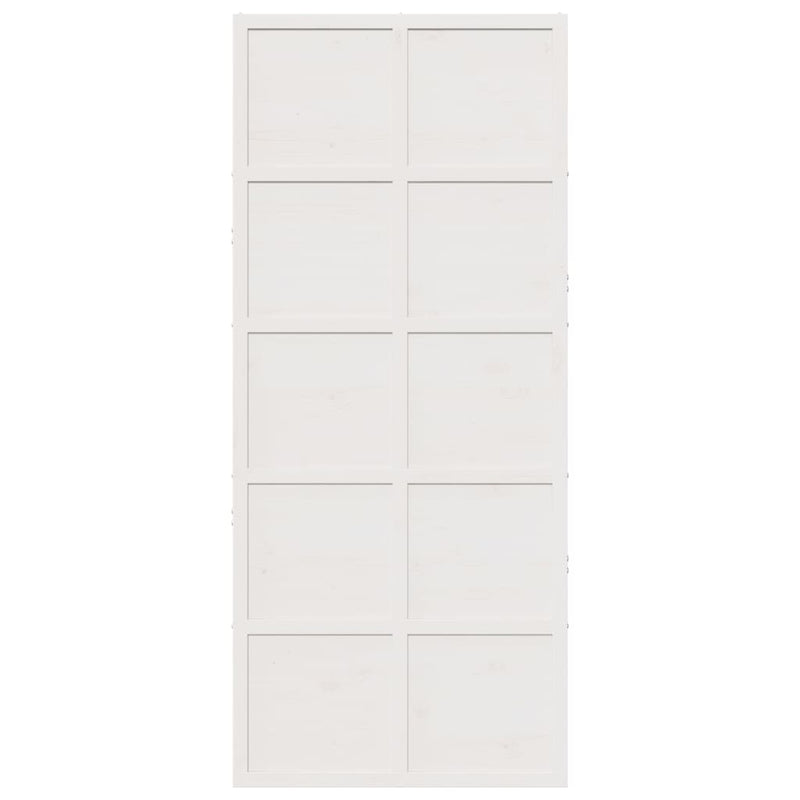 Barn Door White 90x208 cm Solid Wood Pine