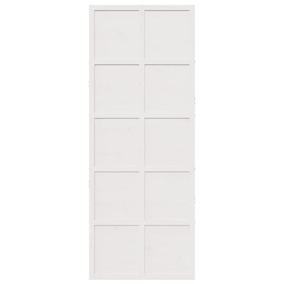 Barn Door White 80x208 cm Solid Wood Pine