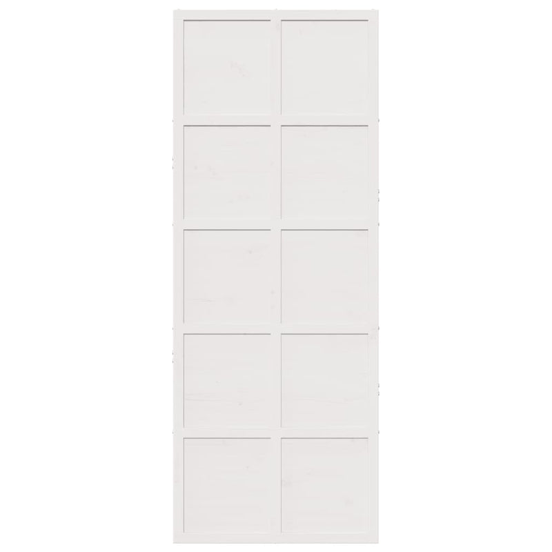 Barn Door White 80x208 cm Solid Wood Pine