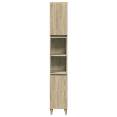 Bathroom Cabinet Sonoma Oak 30x30x190 cm Engineered Wood