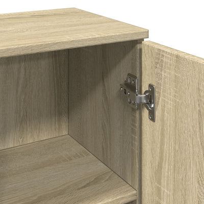 Bathroom Cabinet Sonoma Oak 30x30x190 cm Engineered Wood