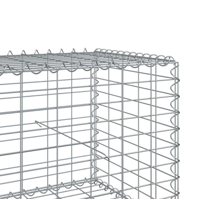 Gabion Basket with Cover 800x50x50 cm Galvanised Iron