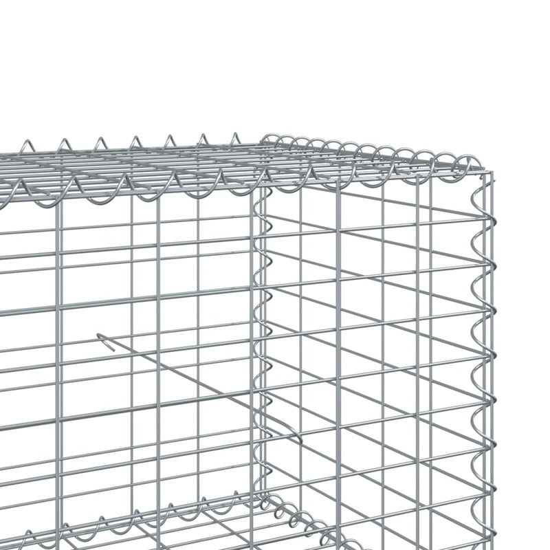 Gabion Basket with Cover 900x50x50 cm Galvanised Iron