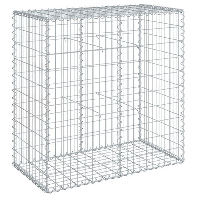 Gabion Basket with Cover 100x50x100 cm Galvanised Iron