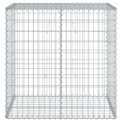 Gabion Basket with Cover 100x50x100 cm Galvanised Iron