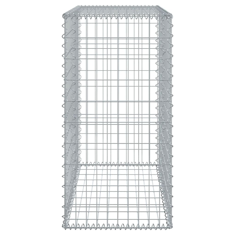 Gabion Basket with Cover 100x50x100 cm Galvanised Iron