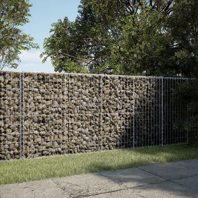 Gabion Basket with Cover 200x50x100 cm Galvanised Iron