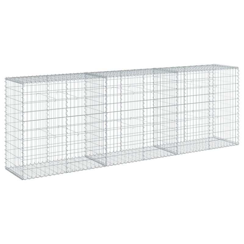 Gabion Basket with Cover 300x50x100 cm Galvanised Iron