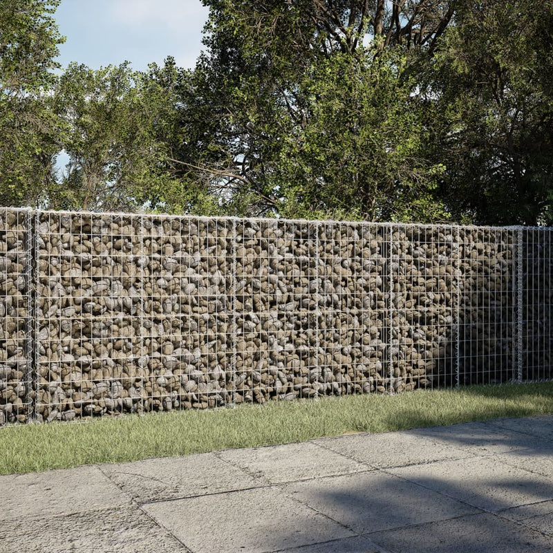 Gabion Basket with Cover 300x50x100 cm Galvanised Iron