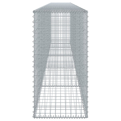 Gabion Basket with Cover 500x50x100 cm Galvanised Iron