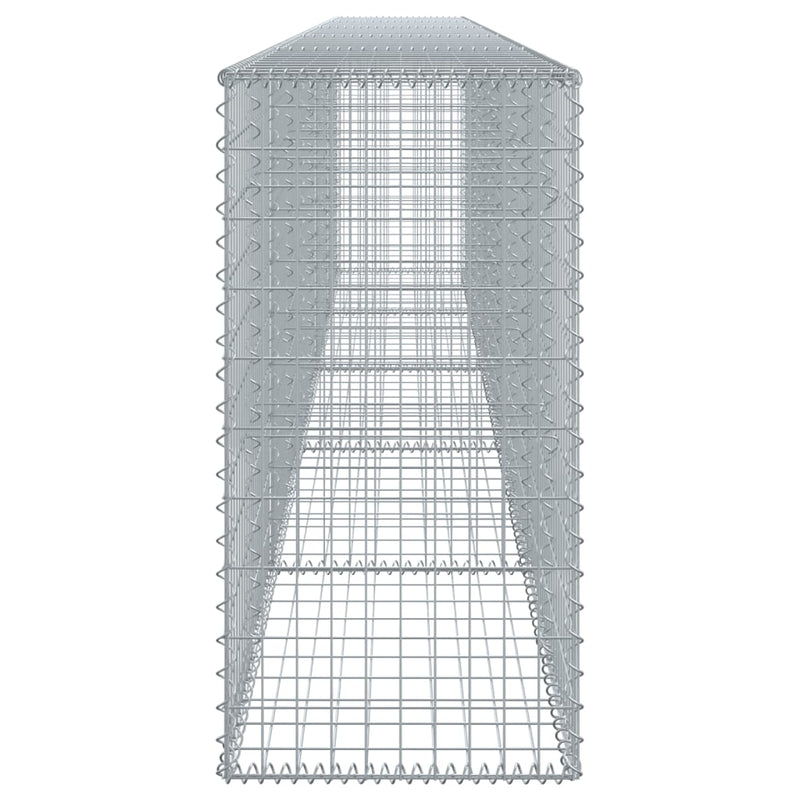 Gabion Basket with Cover 500x50x100 cm Galvanised Iron