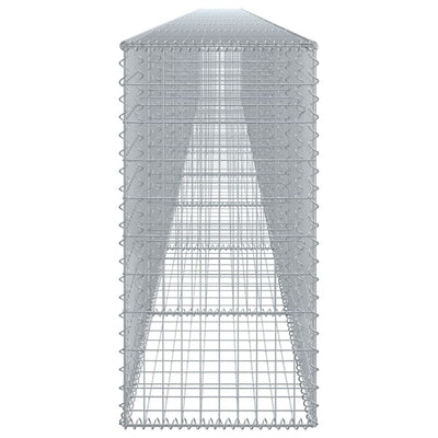 Gabion Basket with Cover 1000x50x100 cm Galvanised Iron