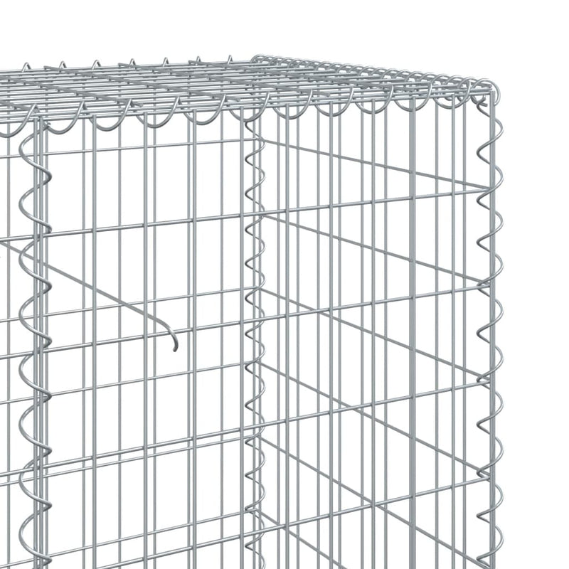 Gabion Basket with Cover 1100x50x100 cm Galvanised Iron