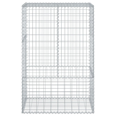 Gabion Basket with Cover 100x50x150 cm Galvanised Iron