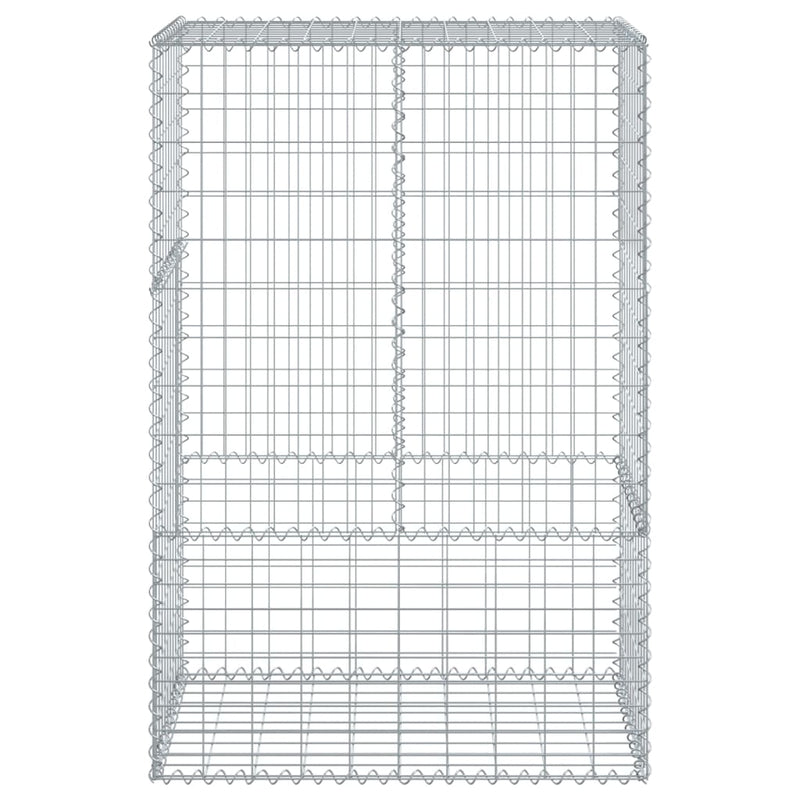 Gabion Basket with Cover 100x50x150 cm Galvanised Iron