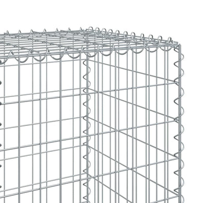 Gabion Basket with Cover 100x50x150 cm Galvanised Iron