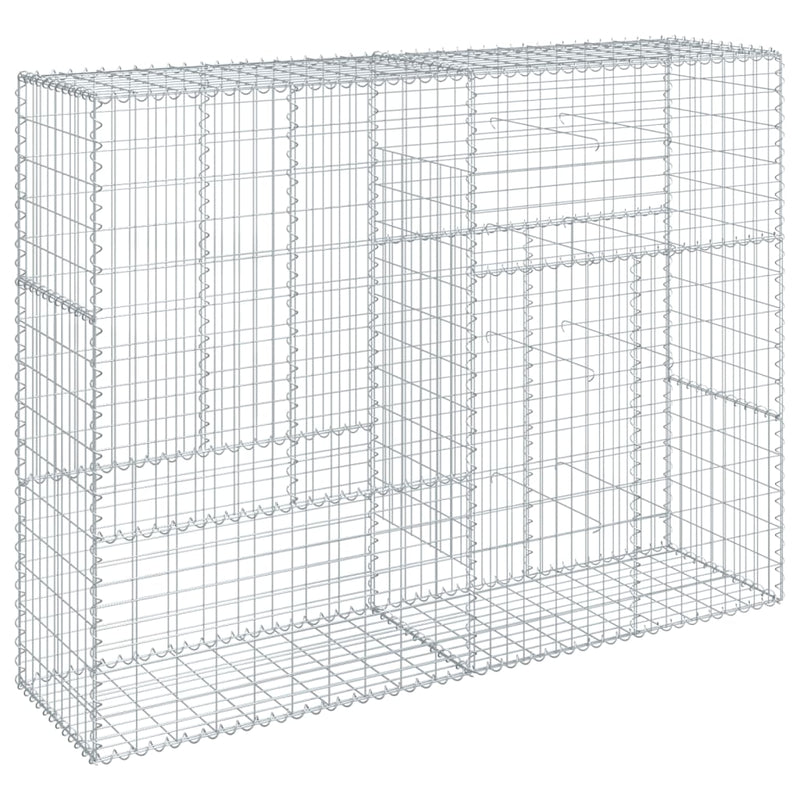 Gabion Basket with Cover 200x50x150 cm Galvanised Iron