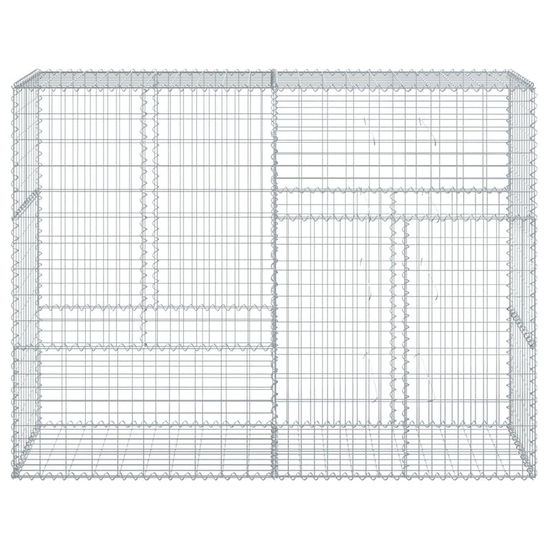 Gabion Basket with Cover 200x50x150 cm Galvanised Iron