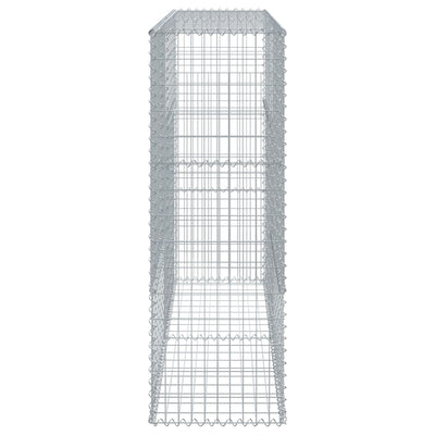 Gabion Basket with Cover 200x50x150 cm Galvanised Iron