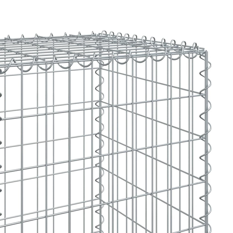 Gabion Basket with Cover 700x50x150 cm Galvanised Iron