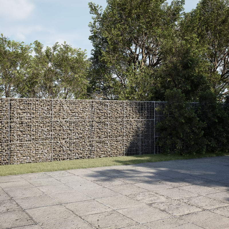 Gabion Basket with Cover 1000x50x150 cm Galvanised Iron