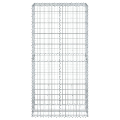 Gabion Basket with Cover 100x50x200 cm Galvanised Iron