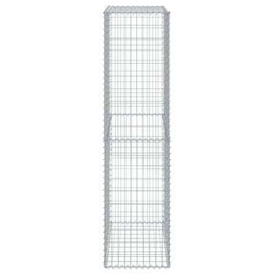 Gabion Basket with Cover 100x50x200 cm Galvanised Iron