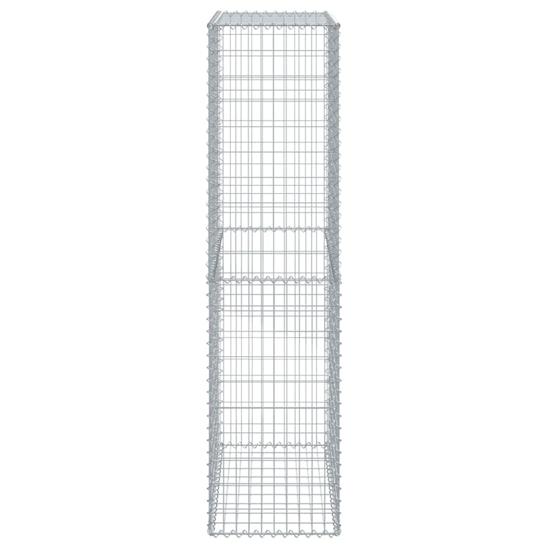 Gabion Basket with Cover 100x50x200 cm Galvanised Iron