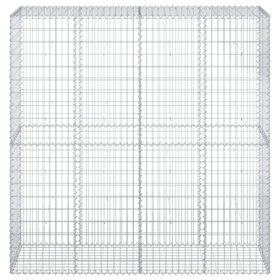 Gabion Basket with Cover 200x50x200 cm Galvanised Iron