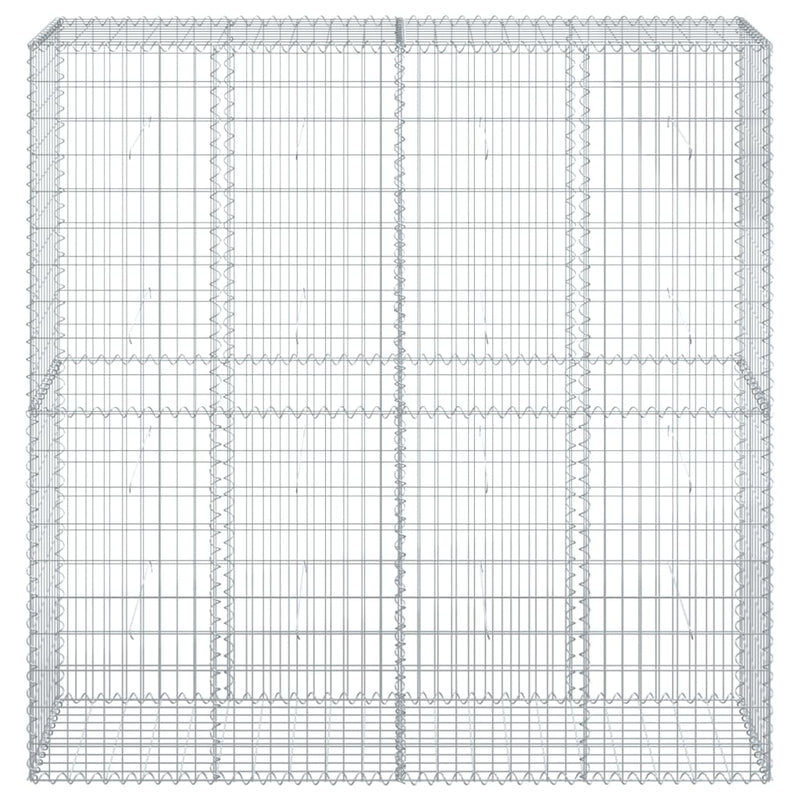 Gabion Basket with Cover 200x50x200 cm Galvanised Iron