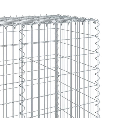 Gabion Basket with Cover 200x50x200 cm Galvanised Iron