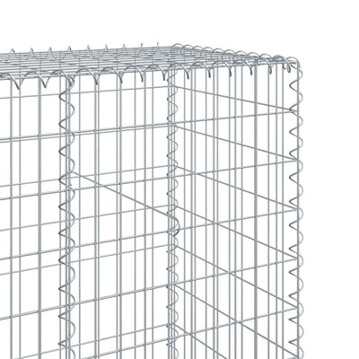 Gabion Basket with Cover 300x50x200 cm Galvanised Iron