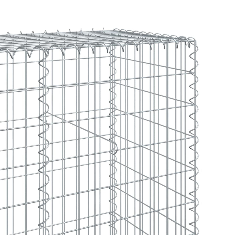 Gabion Basket with Cover 300x50x200 cm Galvanised Iron