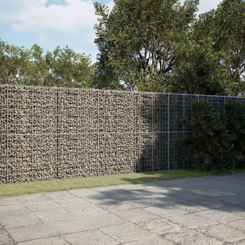 Gabion Basket with Cover 800x50x200 cm Galvanised Iron